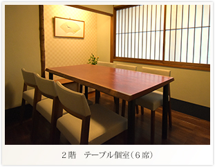 ２階　テーブル個室（６席）