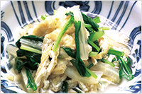 水菜と白菜、大根のおひたし