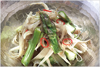 新ごぼうとアスパラガスのきんぴら
