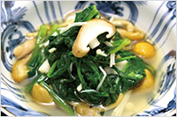 ほうれん草ときのこのおひたし