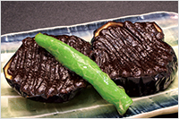 丸茄子の田楽