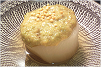 ふろふき大根、蕗味噌かけ